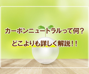 カーボンニュートラルとは一体何のこと？どこよりも分かりやすく解説！