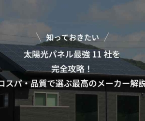 2025年太陽光パネル最強11社を完全攻略！コスパ・品質で選ぶ最高のメーカー解説