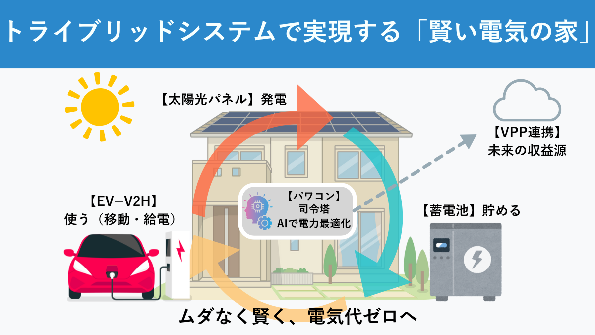 トライブリッドシステムで実現する「賢い電気の家」